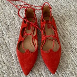 TopShop Red lace up sandals